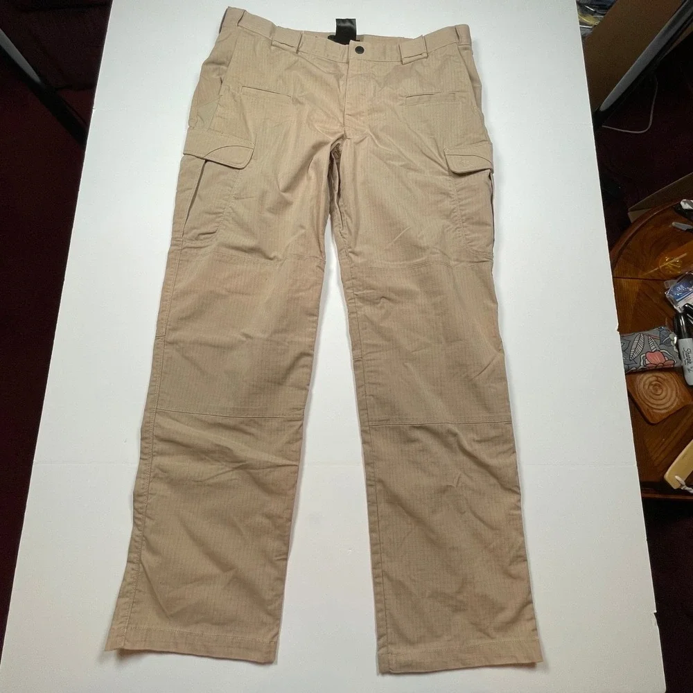 5.11 Tactical Mens Cargo Pants 36x32 Khaki Tan Ripstop Trousers 74273 Khaki